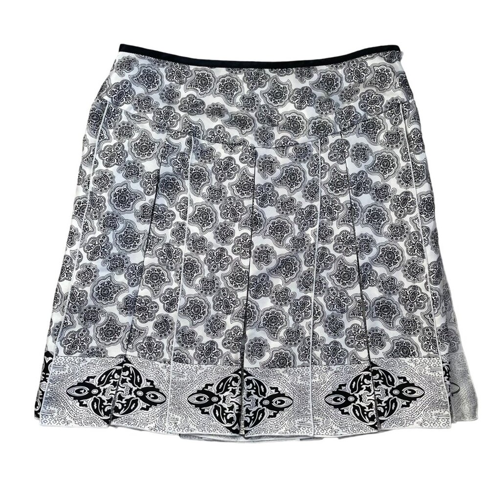White House Black Market Silk Printed Skirt Size 0